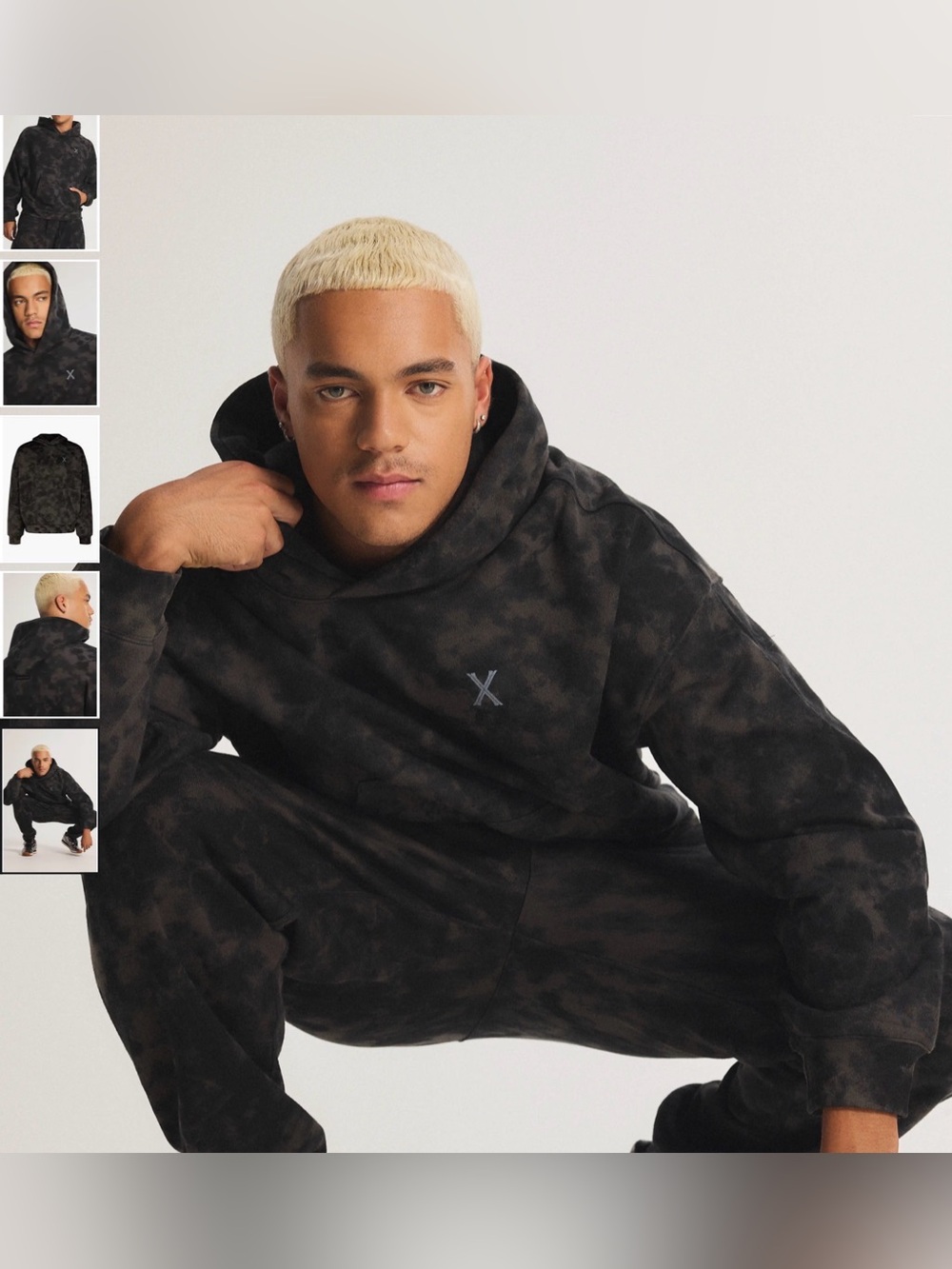 Savage X Fenty NWOT Men's Fleece Hoodie Medium M Diffused Camo Tie Dye